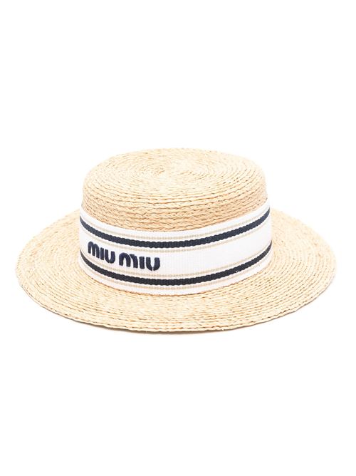 Cappello in tessuto intrecciato MIU MIU | 5HC1172CQUF0N86